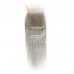 Stema Grey Straight Virgin Hair With 4x4 Regular Lace Closure 