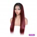 Stema Straight Black Root Ombre Colored 4x4 Lace Closure Wig 180%