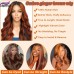Stema #4/350 Ginger Brown Highlight 13x4 Transparent Lace Frontal Human Hair Wig