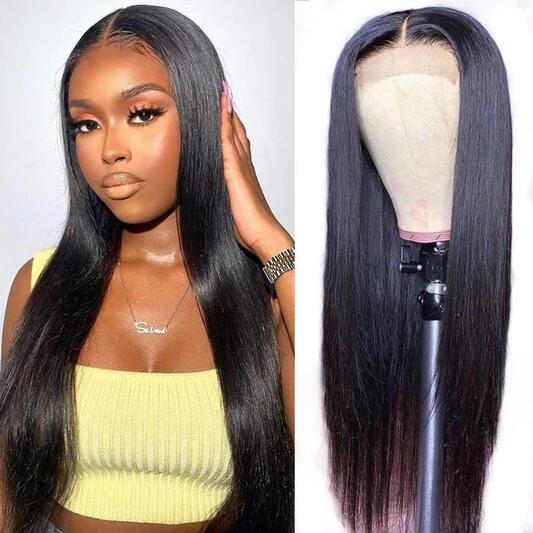 Stema 4x4/5X5/6x6 Transparent Lace Closure Wig Straight Constructed By ...